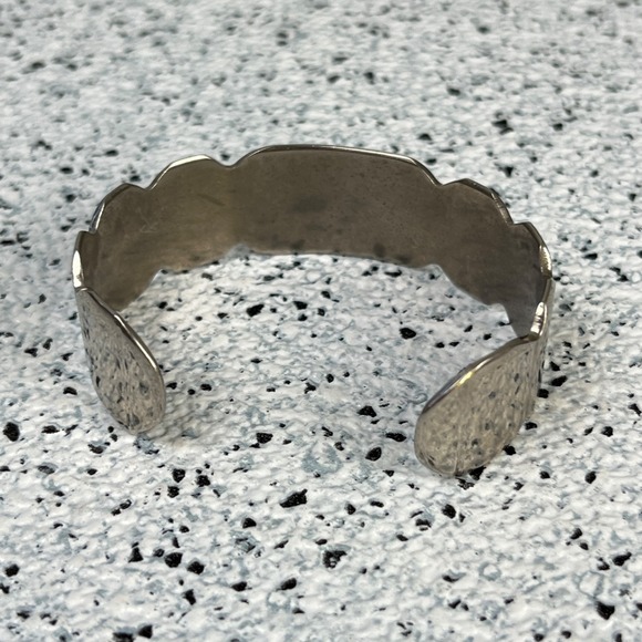 Vintage‎ Stainless Steel Wavy Cuff Bracelet Fashion Jewelry - Picture 4 of 5